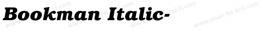 Bookman Italic字体转换
